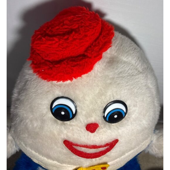 Vintage Humpty Dumpty Potatoe Chips Plush Toy Red Hat & Bow Tie 12" x 10" Large - Picture 4 of 10